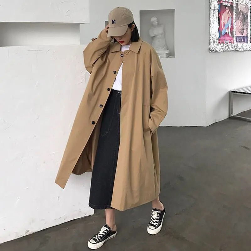 Manteau Trench Oversize Style Coréen pour les Femmes | Idéal pour l'hiver