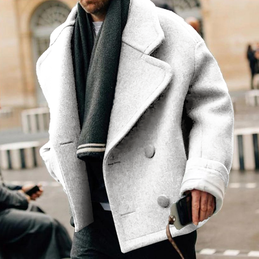 Manteau en Laine Long Décontracté Oversize pour les Hommes Coupe Lâche | Idéal pour l'hiver