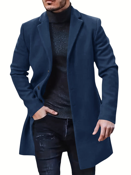 Manteau Long d'Hiver Décontracté Style Rétro pour les Hommes | Idéal pour l'hiver