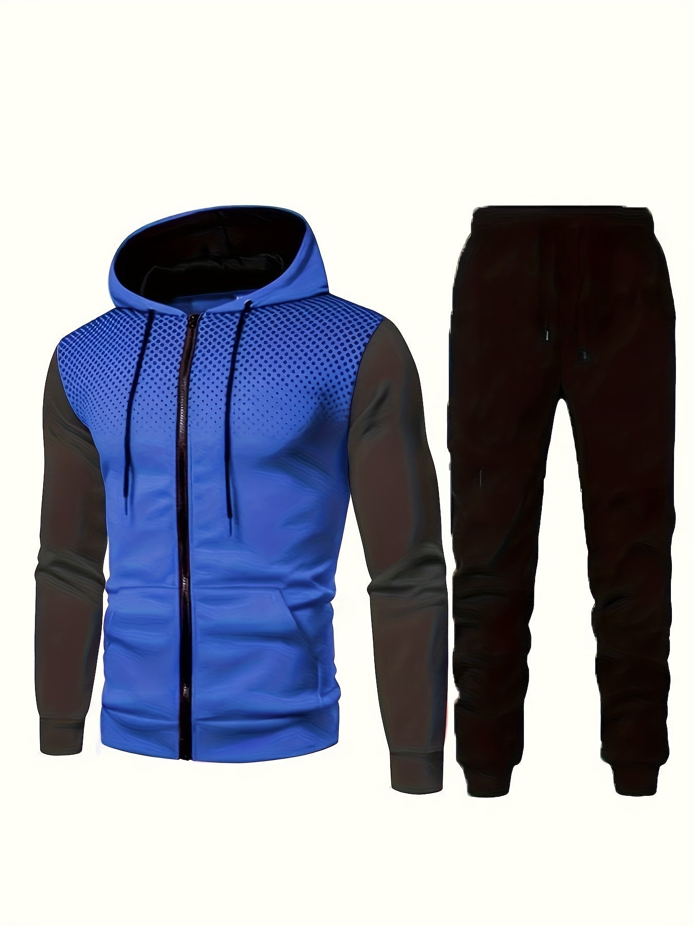 Ensemble Jogging Décontracté avec Sweat à Capuche en Molleton et Pantalon à Cordon pour les Hommes | Parfait pour les activités