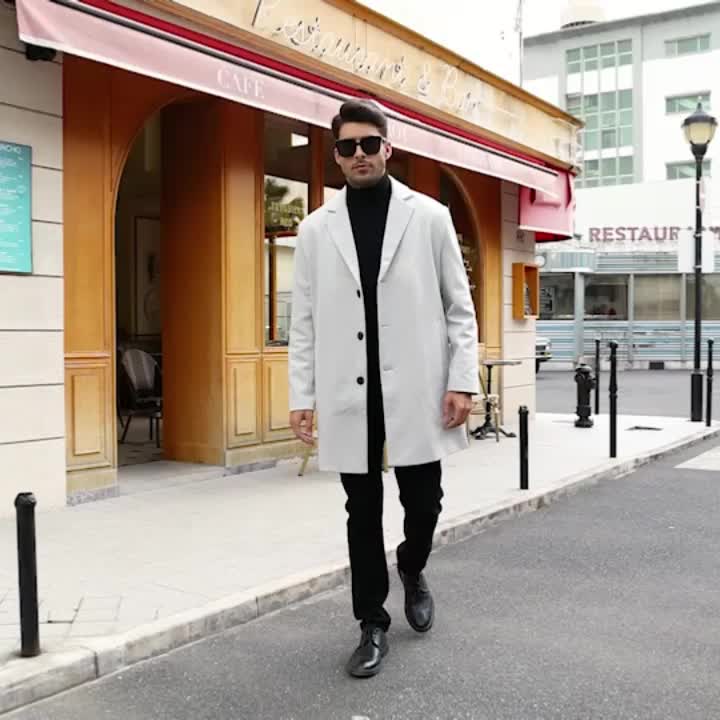 Manteau Long d'Hiver Décontracté Style Rétro pour les Hommes | Idéal pour l'hiver