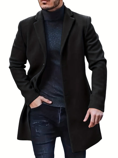 Manteau Long d'Hiver Décontracté Style Rétro pour les Hommes | Idéal pour l'hiver