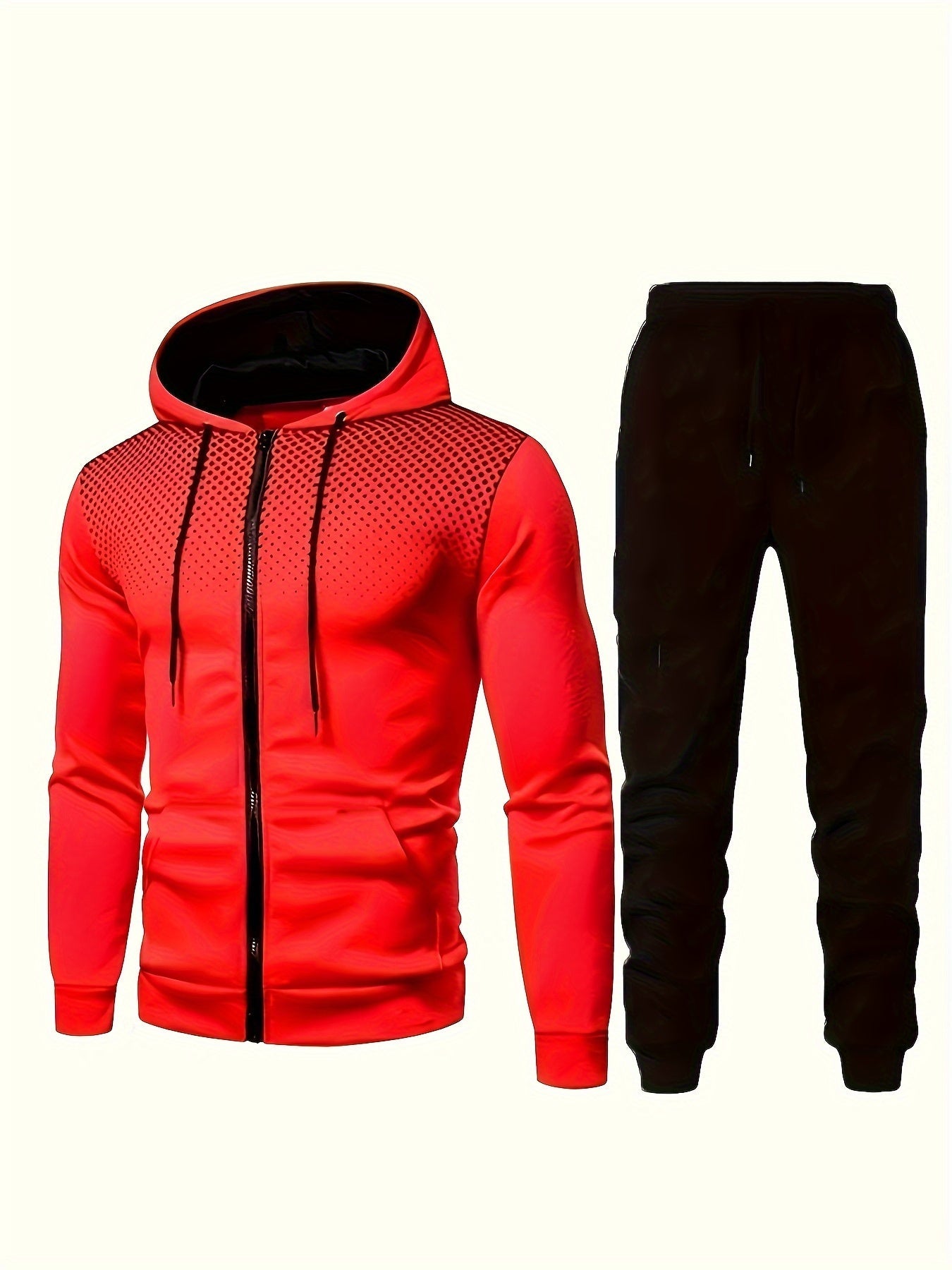 Ensemble Jogging Décontracté avec Sweat à Capuche en Molleton et Pantalon à Cordon pour les Hommes | Parfait pour les activités