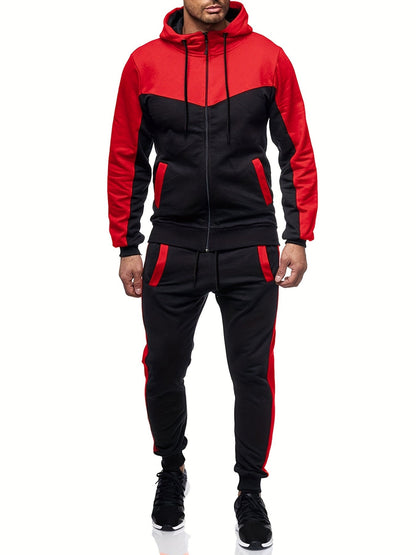 Ensemble Jogging Uni Décontracté avec Veste Col Claudine et Pantalon pour les Hommes | Parfait pour les activités