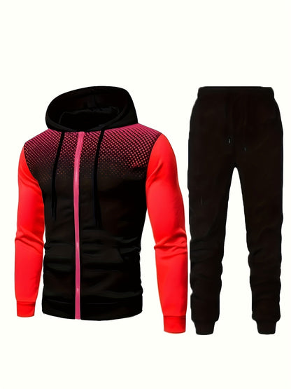 Ensemble Jogging Décontracté avec Sweat à Capuche en Molleton et Pantalon à Cordon pour les Hommes | Parfait pour les activités