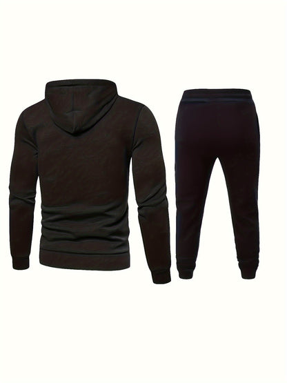 Ensemble Jogging Décontracté avec Sweat à Capuche en Molleton et Pantalon à Cordon pour les Hommes | Parfait pour les activités