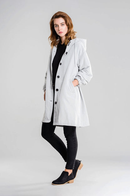 Veste de Pluie Chic Imperméable Coupe-Vent Oversized avec Capuche pour les Femmes | Idéal pour l'hiver