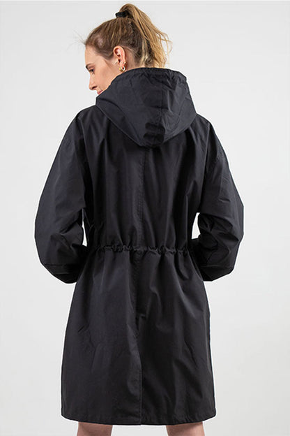 Veste de Pluie Chic Imperméable Coupe-Vent Oversized avec Capuche pour les Femmes | Idéal pour l'hiver