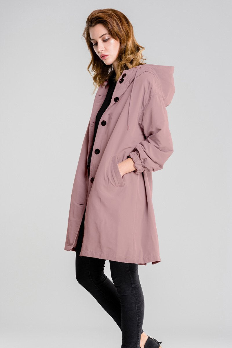 Veste de Pluie Chic Imperméable Coupe-Vent Oversized avec Capuche pour les Femmes | Idéal pour l'hiver