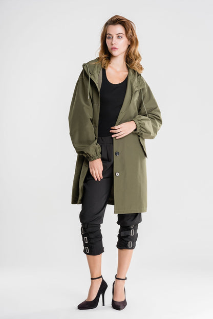 Veste de Pluie Chic Imperméable Coupe-Vent Oversized avec Capuche pour les Femmes | Idéal pour l'hiver