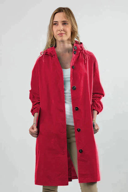 Veste de Pluie Chic Imperméable Coupe-Vent Oversized avec Capuche pour les Femmes | Idéal pour l'hiver