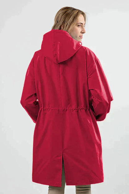 Veste de Pluie Chic Imperméable Coupe-Vent Oversized avec Capuche pour les Femmes | Idéal pour l'hiver