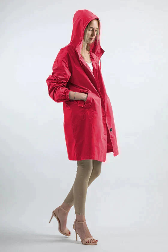 Veste de Pluie Chic Imperméable Coupe-Vent Oversized avec Capuche pour les Femmes | Idéal pour l'hiver