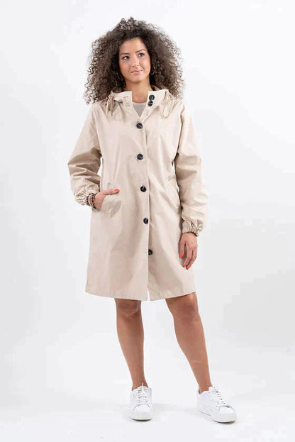 Veste de Pluie Chic Imperméable Coupe-Vent Oversized avec Capuche pour les Femmes | Idéal pour l'hiver