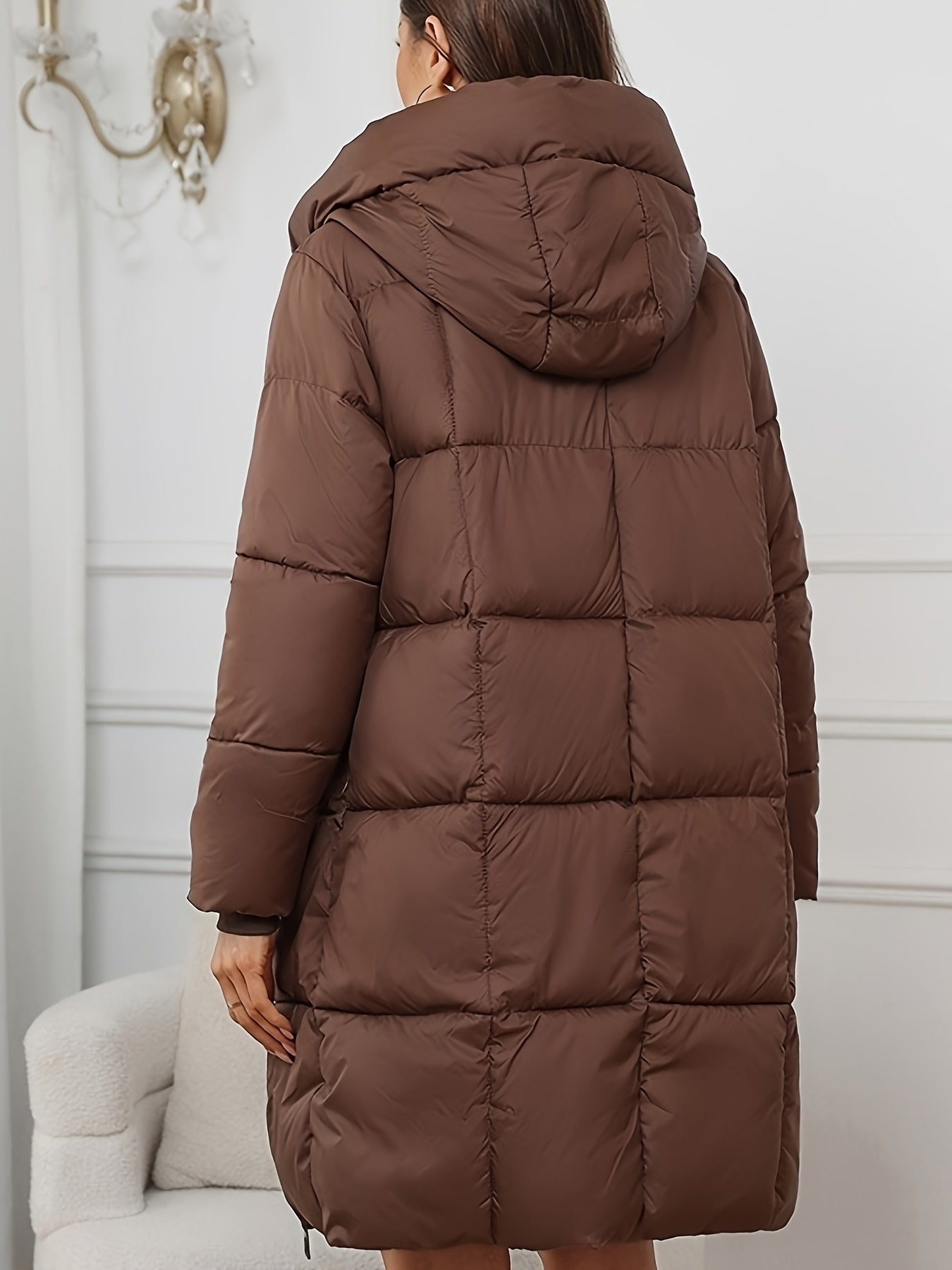 Manteau Mi-Long à Capuche Chic pour l'Hiver pour les Femmes | Idéal pour l'hiver