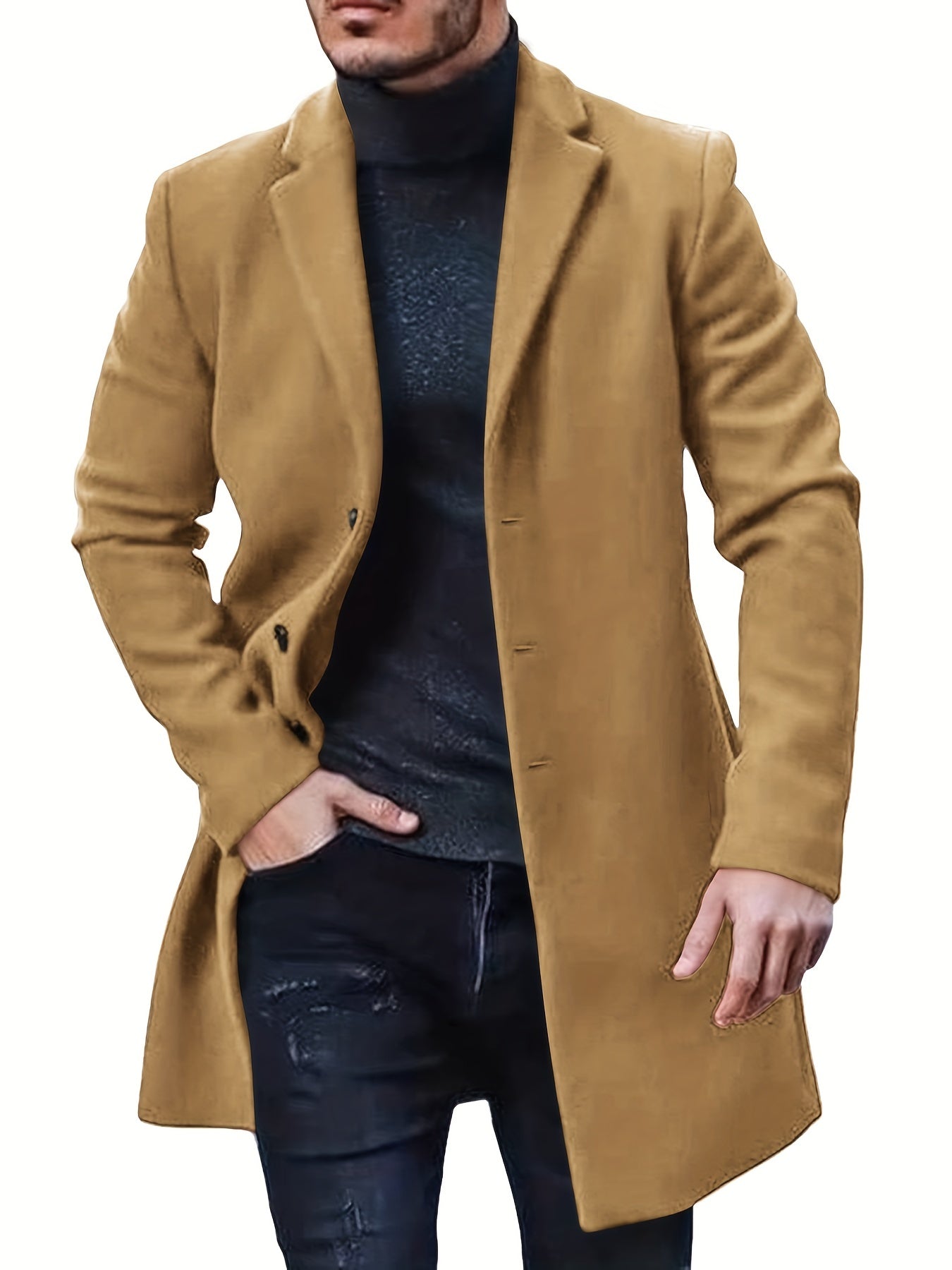 Manteau Long d'Hiver Décontracté Style Rétro pour les Hommes | Idéal pour l'hiver