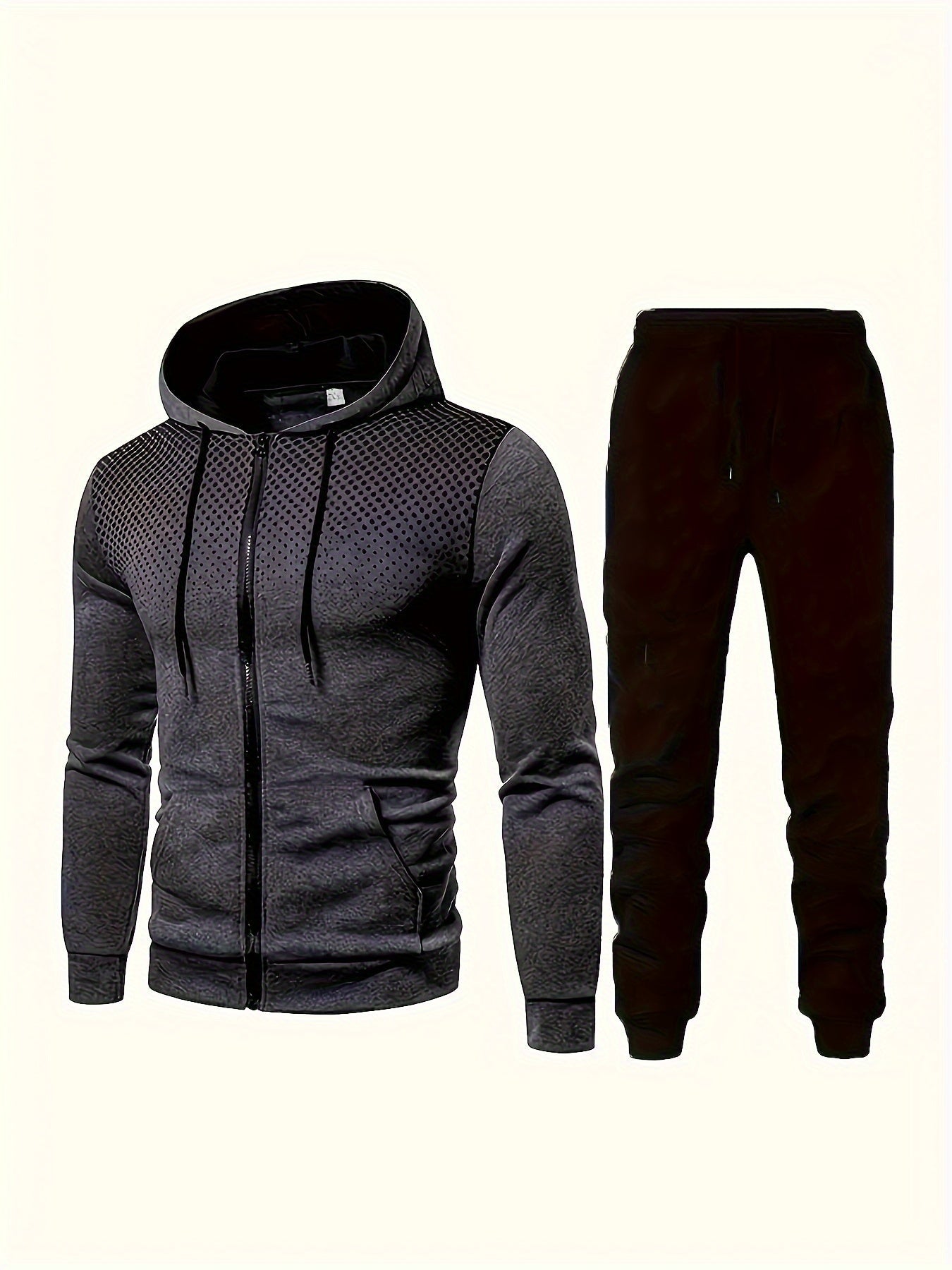 Ensemble Jogging Décontracté avec Sweat à Capuche en Molleton et Pantalon à Cordon pour les Hommes | Parfait pour les activités