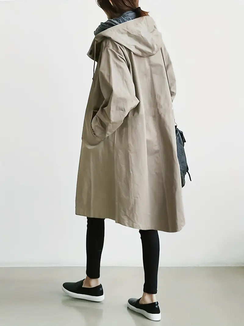 Veste de Pluie Chic Imperméable avec Coupe Tailleur et Boutons pour les Femmes | Idéal pour l'hiver