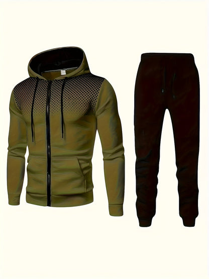 Ensemble Jogging Décontracté avec Sweat à Capuche en Molleton et Pantalon à Cordon pour les Hommes | Parfait pour les activités