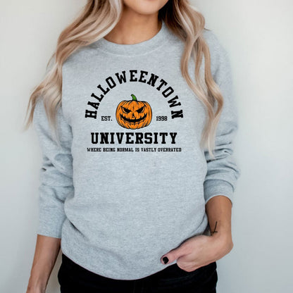 Pull Élégant à Col Rond Thème Halloween pour les Femmes | Idéal pour l'hiver