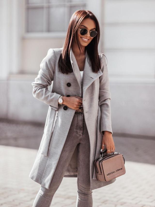 Manteau Décontracté Boutonné à L'avant Tressé Mi-Long pour les Femmes | Idéal pour l'hiver