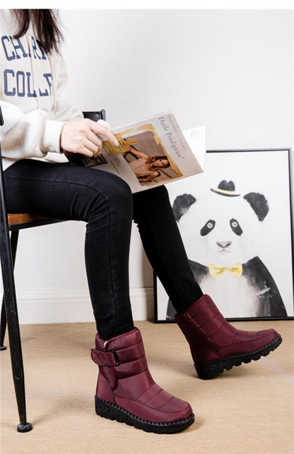 Bottes d'Hiver Chaudes et Imperméables avec Design Antidérapant pour les Femmes |  Idéal pour une utilisation quotidienne