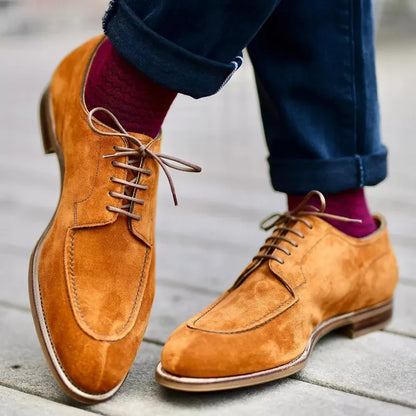 Chaussures en Daim et Cuir Vegan avec Lacets pour les Hommes | Idéal pour une utilisation quotidienne