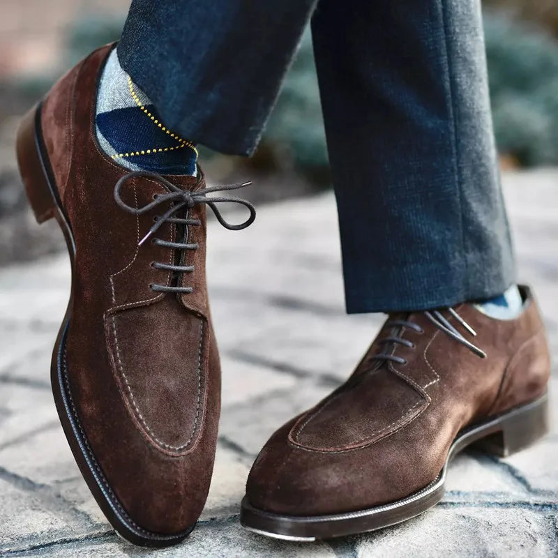 Chaussures en Daim et Cuir Vegan avec Lacets pour les Hommes | Idéal pour une utilisation quotidienne