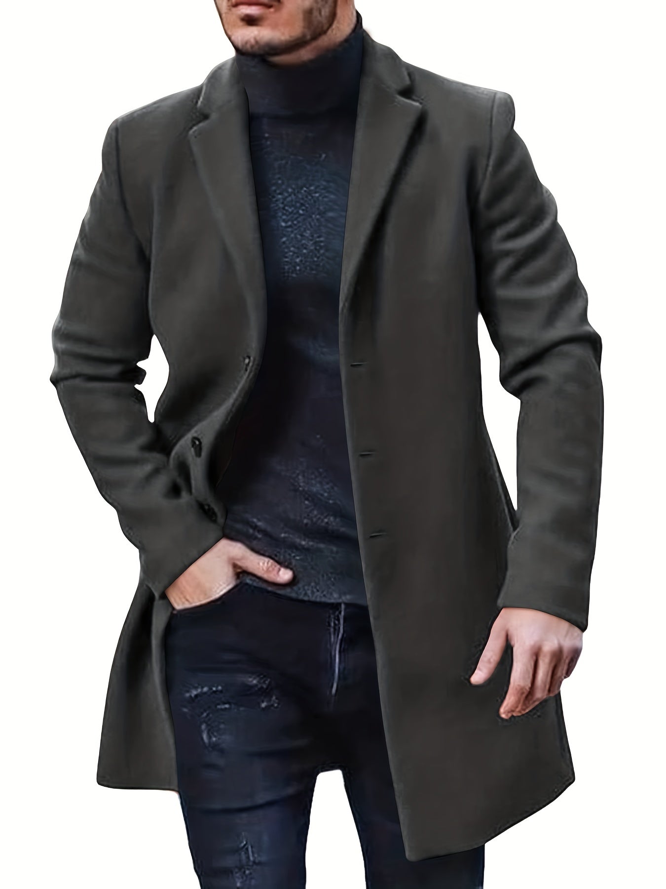 Manteau Long d'Hiver Décontracté Style Rétro pour les Hommes | Idéal pour l'hiver