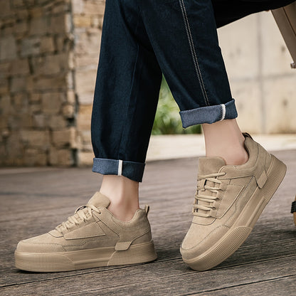 Baskets Vintage à Semelle Plate et Couleur Unie pour les Hommes | Idéal pour une utilisation quotidienne