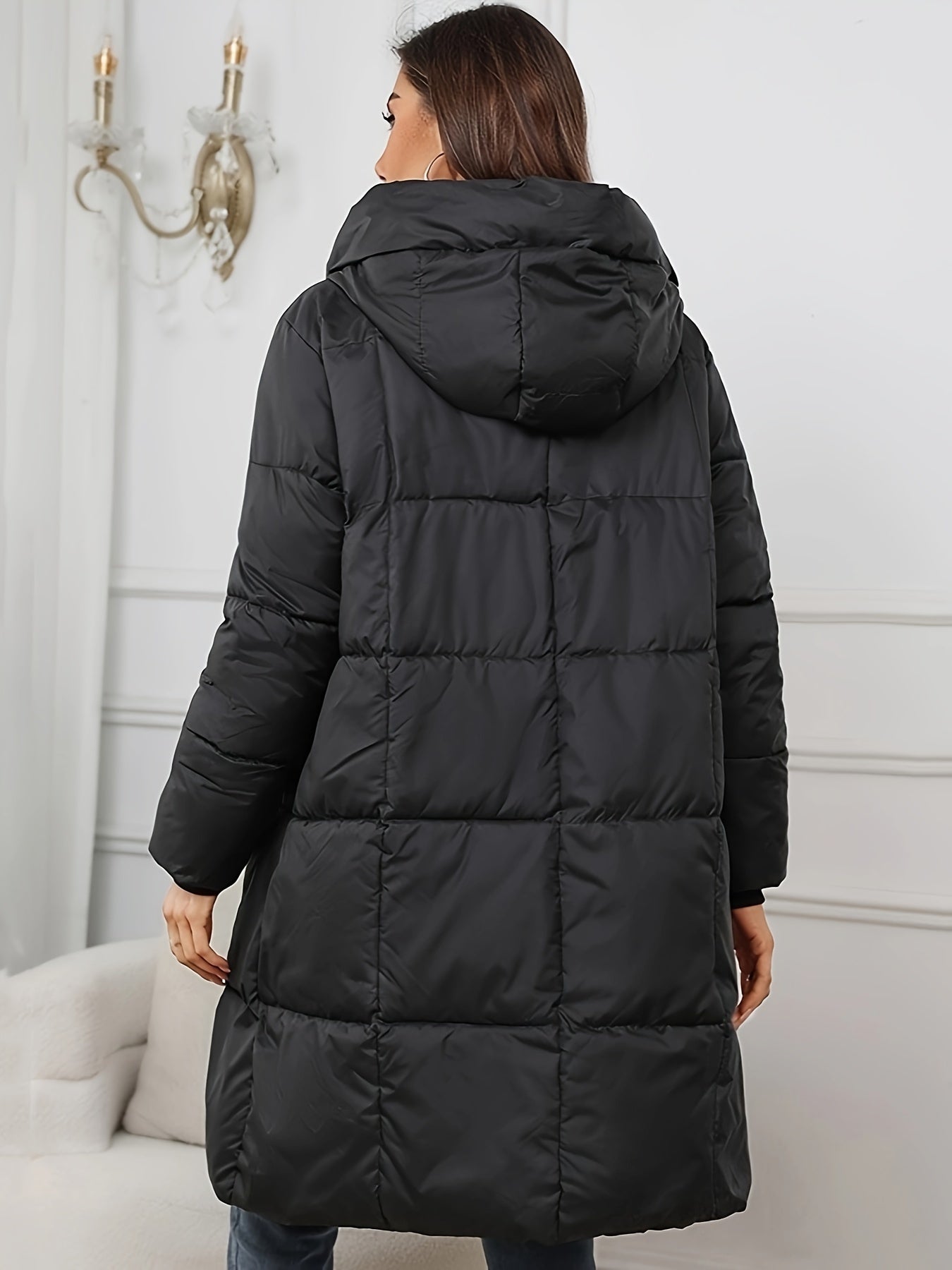 Manteau Mi-Long à Capuche Chic pour l'Hiver pour les Femmes | Idéal pour l'hiver