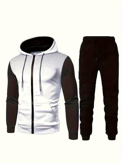 Ensemble Jogging Décontracté avec Sweat à Capuche en Molleton et Pantalon à Cordon pour les Hommes | Parfait pour les activités