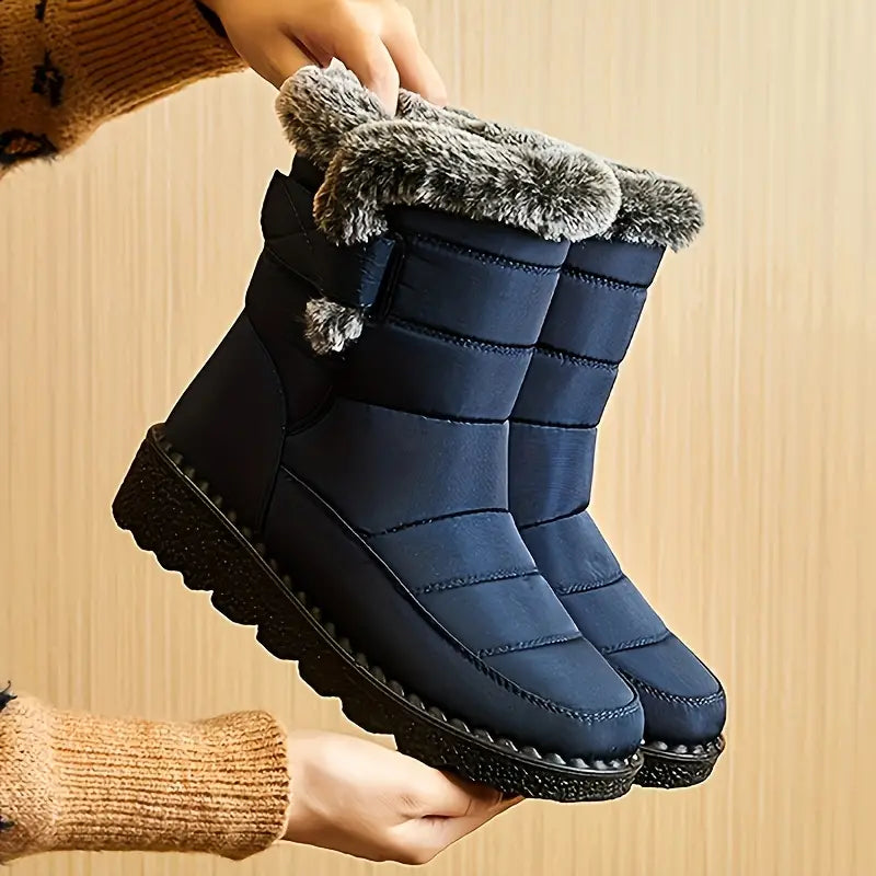 Bottes de Neige Imperméables avec Design Confortable d'Hiver pour les Femmes | Idéal pour une utilisation quotidienne