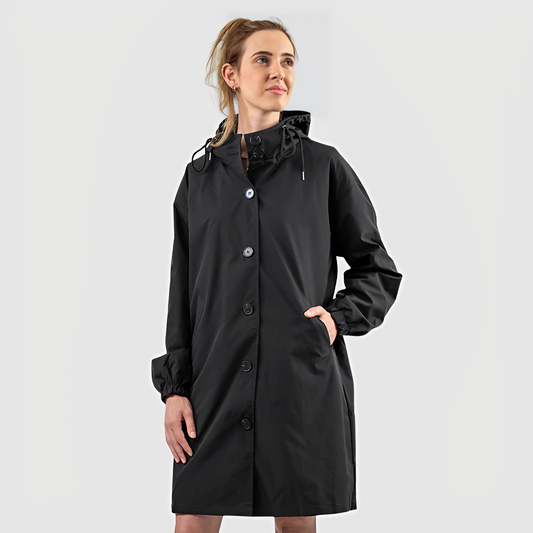 Veste de Pluie Chic Imperméable avec Capuche pour les Femmes | Idéal pour l'hiver