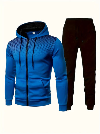 Ensemble Jogging Décontracté avec Sweat à Capuche en Molleton et Pantalon à Cordon pour les Hommes | Parfait pour les activités