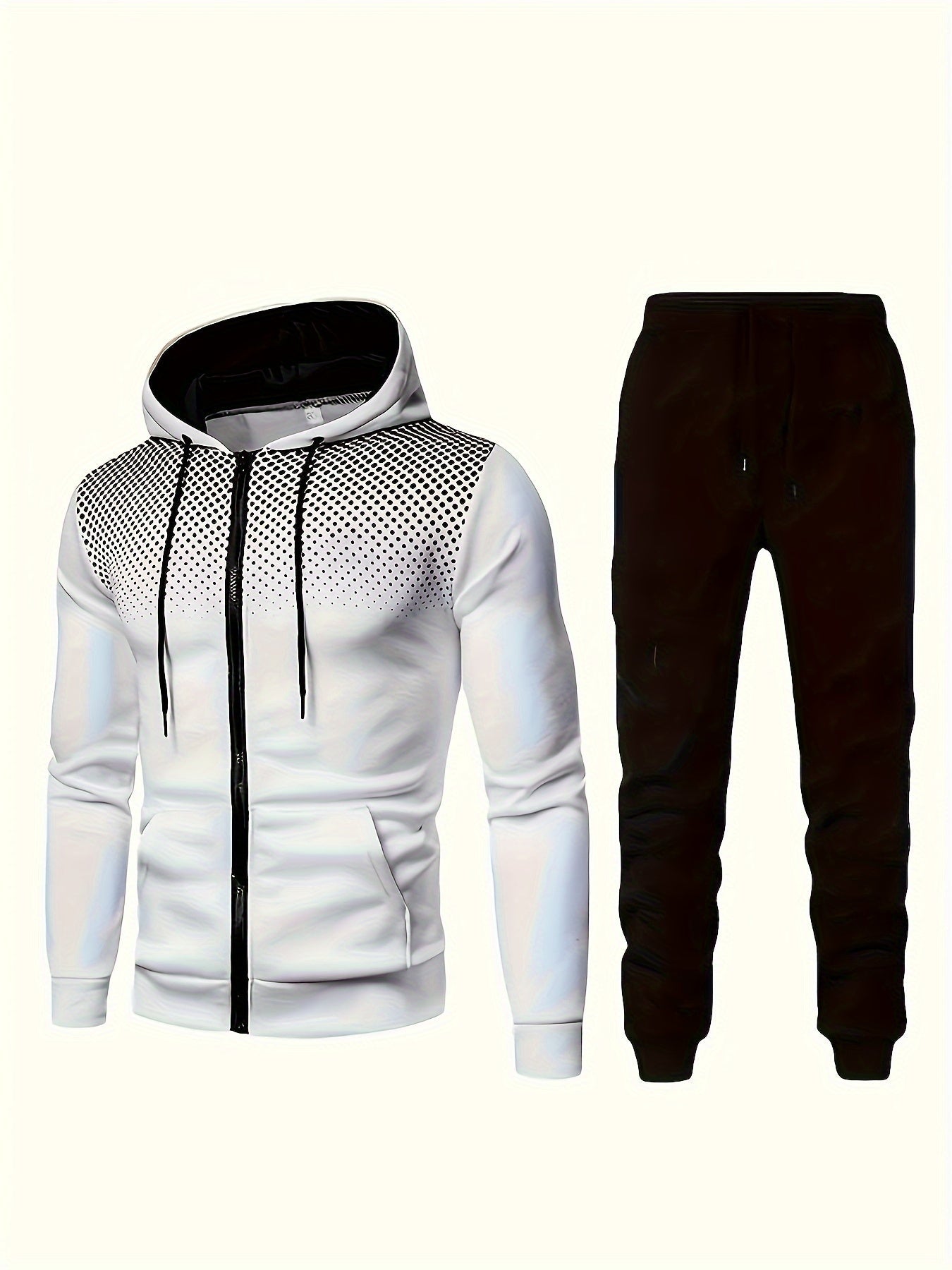 Ensemble Jogging Décontracté avec Sweat à Capuche en Molleton et Pantalon à Cordon pour les Hommes | Parfait pour les activités