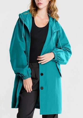 Veste de Pluie Chic Imperméable Coupe-Vent Oversized avec Capuche pour les Femmes | Idéal pour l'hiver