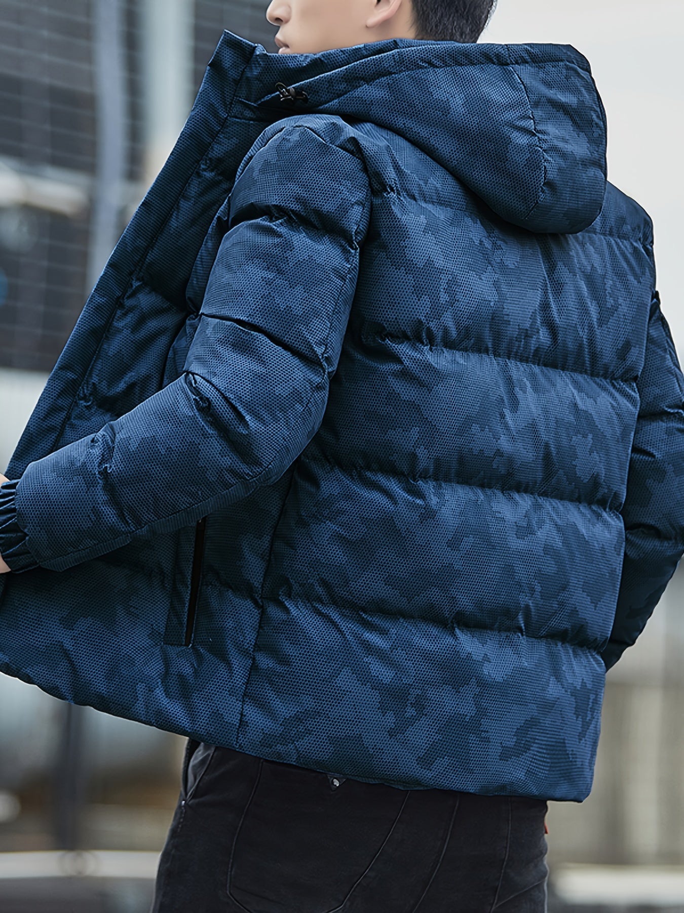 Blouson Décontracté d'Hiver Camouflage à Capuche pour les Hommes | Idéal pour l'hiver