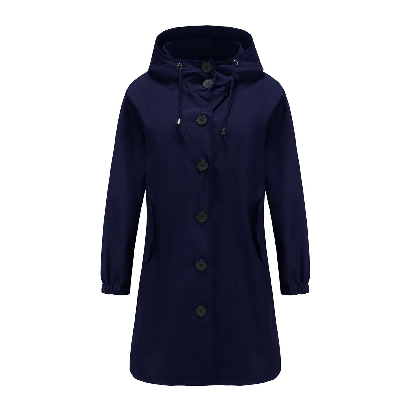 Manteau de Pluie Classique Uni avec Boutons et Légère Imperméable pour les Femmes | Idéal pour l'hiver